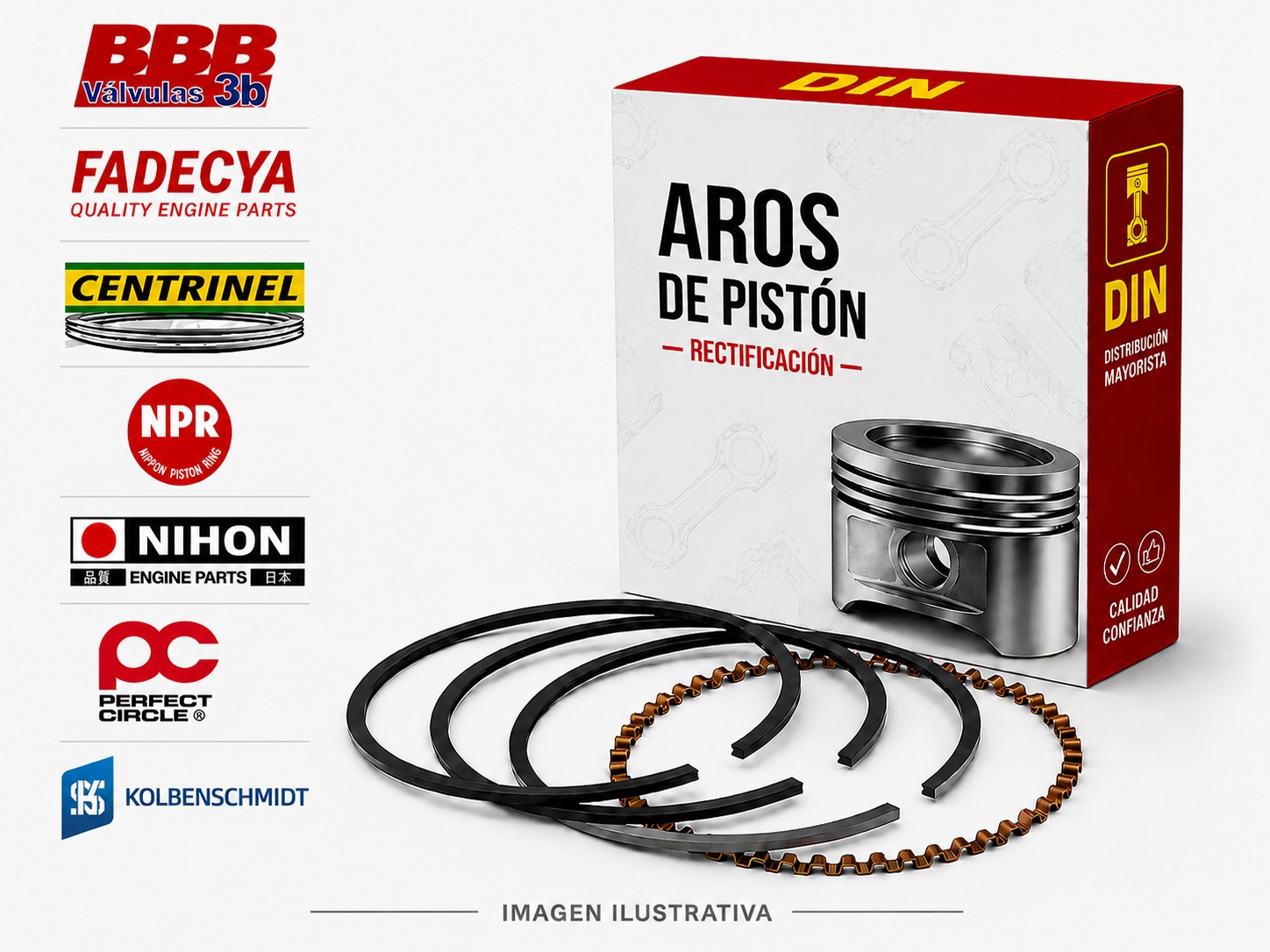 AROS RECTIFICACION -  MERCEDES BENZ 352/A 4R. RES - MED: 10